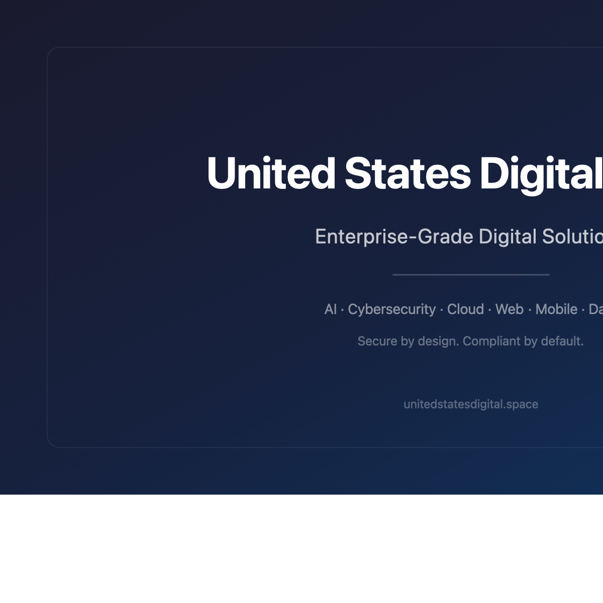 United States Digital Space — Enterprise-Grade Digital Solutions